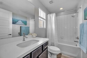 Combined shower/bathtub