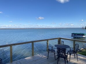 Outdoor dining - Finger Lakes Spectacular Cayuga Water Front Private & Super Clean! Best Location (Seneca Falls)