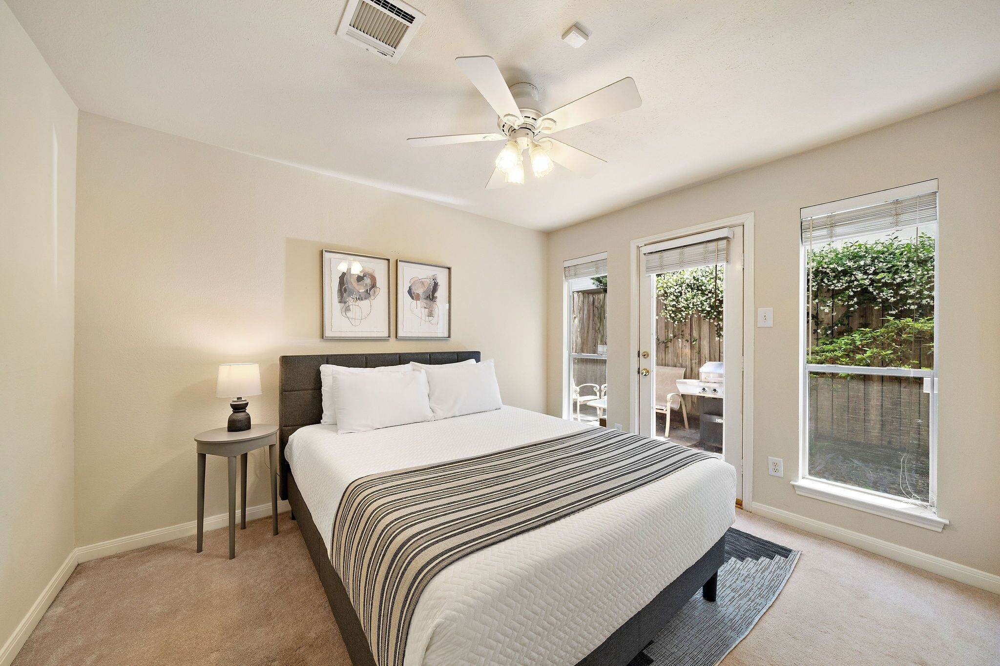 3 bedrooms, memory foam beds, iron/ironing board, free WiFi