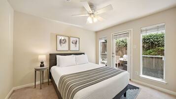 3 bedrooms, memory foam beds, iron/ironing board, free WiFi