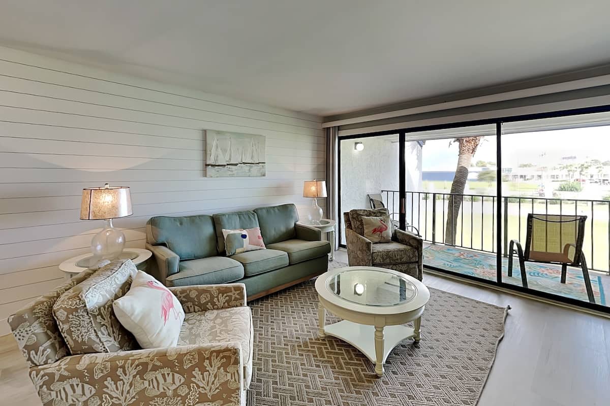 Condo, Multiple Beds, Patio, Golf View (Golf Villa 1211 - No Pets Allowed) | Living area | 42-inch flat-screen TV with cable channels, TV