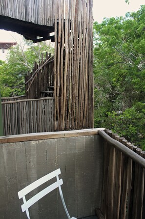 Room 6 balcony | Living area | Flat-screen TV - Loba Tulum Male Only (Tulum)