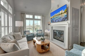 Smart TV, chimenea y tenis de mesa 