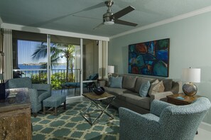 Flat-screen TV, DVD player