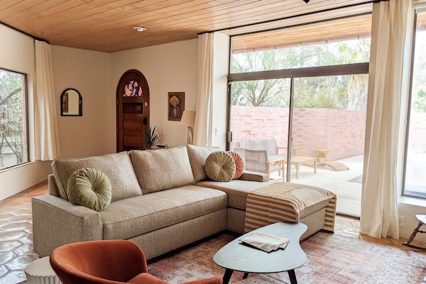 Spacious Living Room with sleeper sofa by Apt2B to sleep 2.