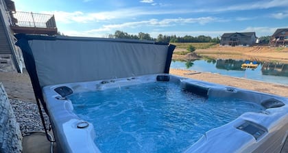 Beach Lake Retreat with Private Lake and Hot Tub