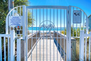 Exclusive access to a beach area, reserved for Gulfview owners and guests.