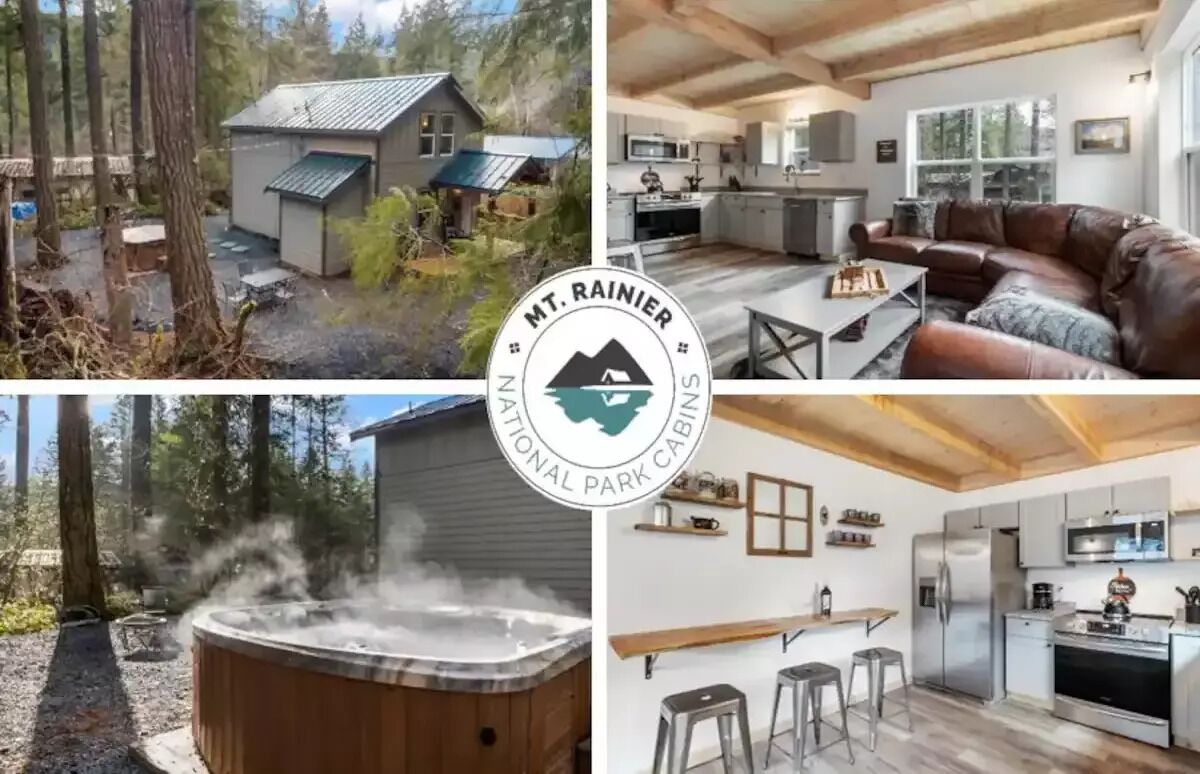 Cabin Vibes w/ Hot Tub 10 Minutes to Mt. Rainier