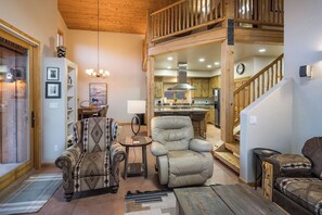 Televisión y chimenea 