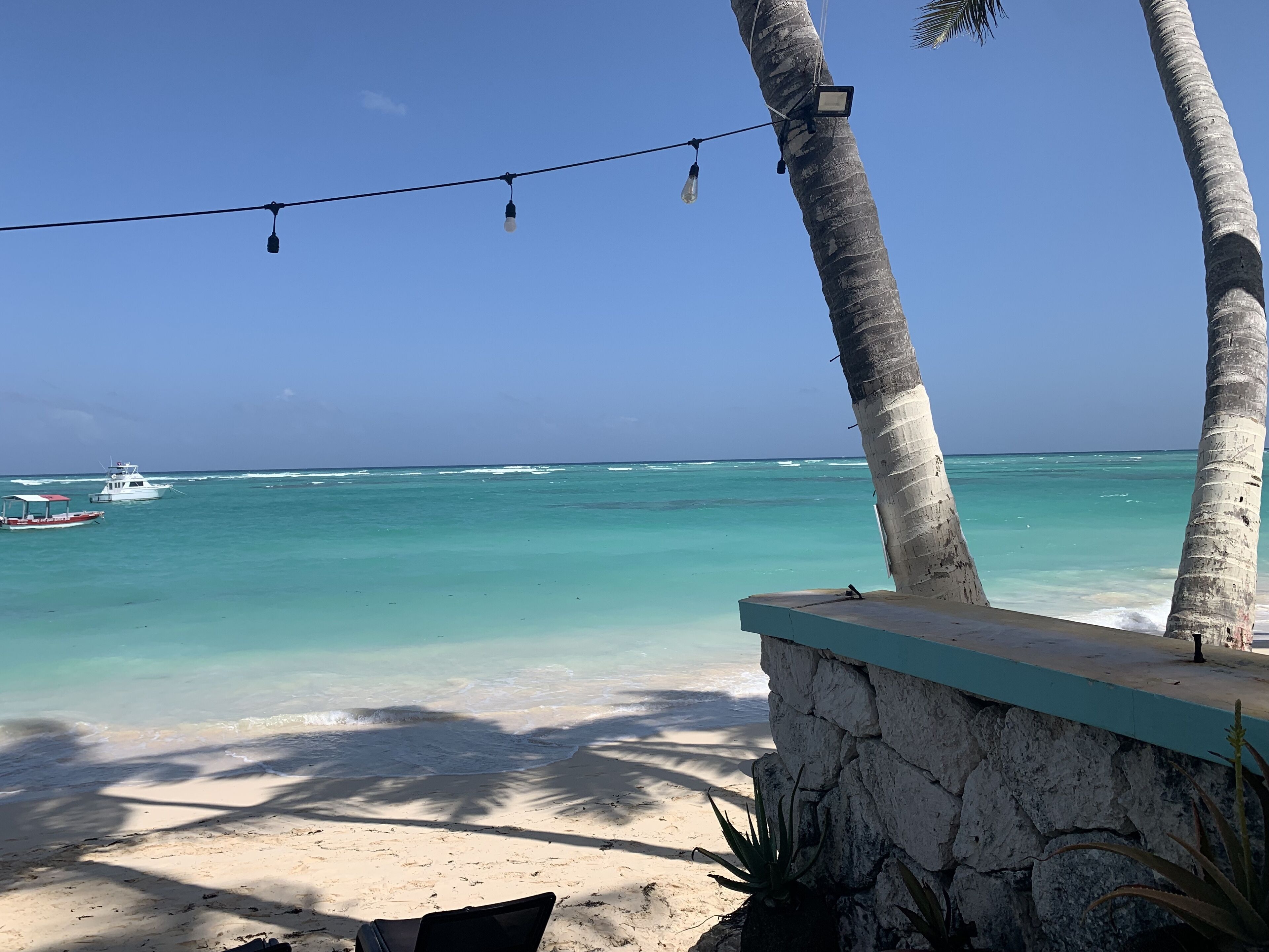 On the beach, beach towels