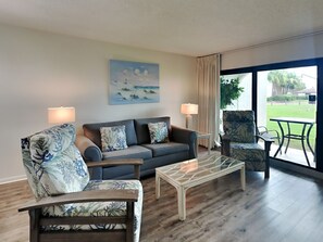 Condo, Multiple Beds, Balcony (Villa 2503 - No Pets) | Living area | 42-inch flat-screen TV with digital channels - Edgewater Beach & Golf Resort IV by Resort Collection (Panama City Beach)