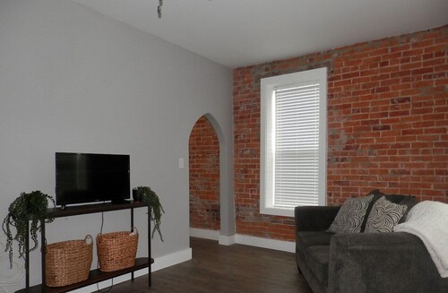 Totally renovated  Tell City IN apartment with huge deck above a wine room