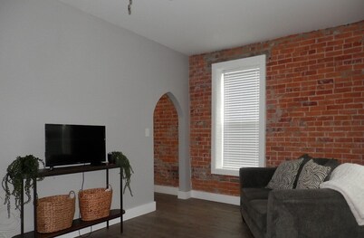 Totally renovated  Tell City IN apartment with huge deck above a wine room