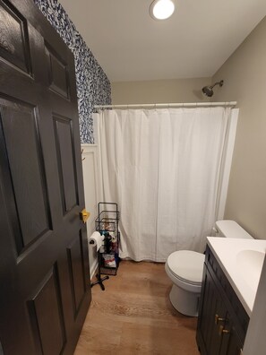 Combined shower/tub, hair dryer, towels, soap - Hot tub/Pool Table/Wi-Fi/Gym/Views/Pets/Tanning (Great Cacapon)