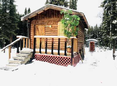 Off grid, totally private Alaskan Clear Creek dry cabin!