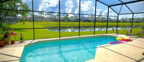 Outdoor pool, a heated pool