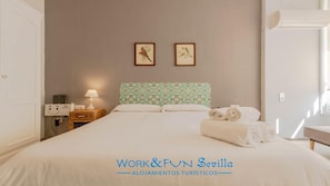 1 dormitorio, Internet, ropa de cama