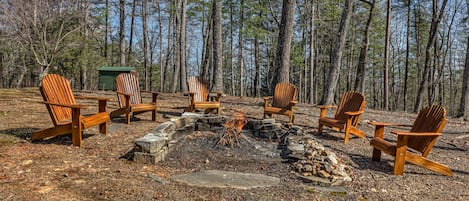 Outdoor banquet area