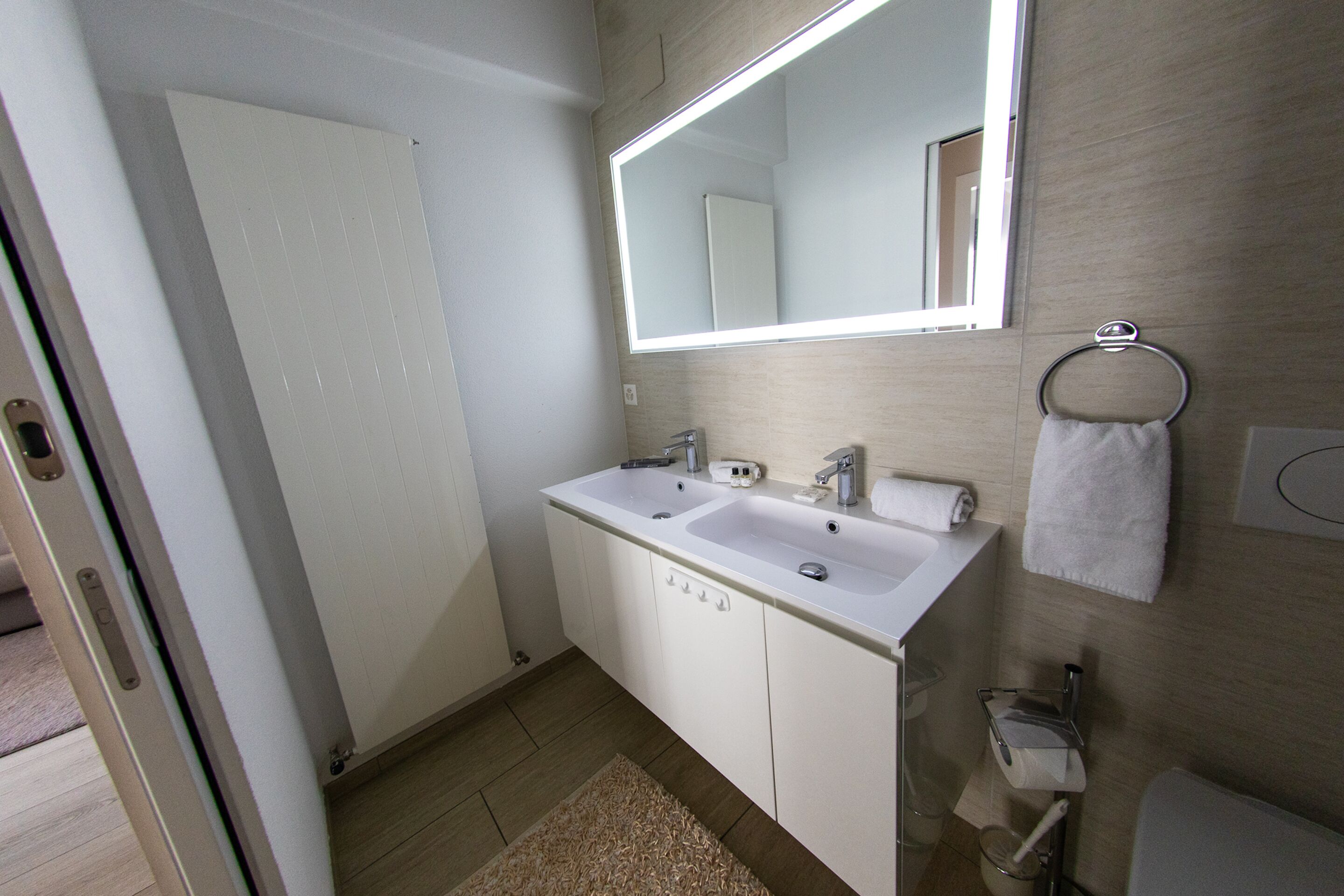 superior apartment | bathroom | shower, rainfall showerhead, free toiletries, hair dryer