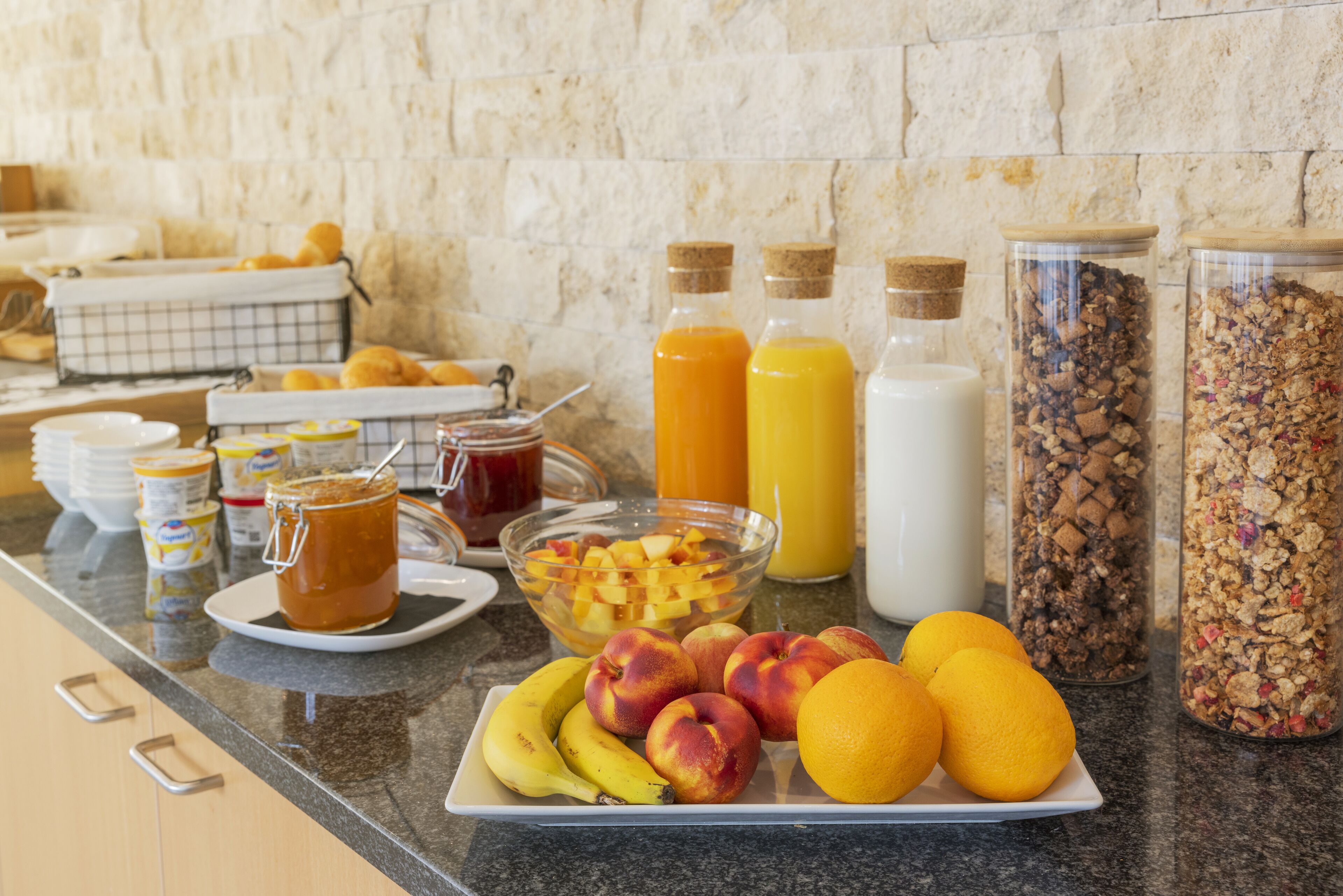 daily buffet breakfast (chf 15 per person)