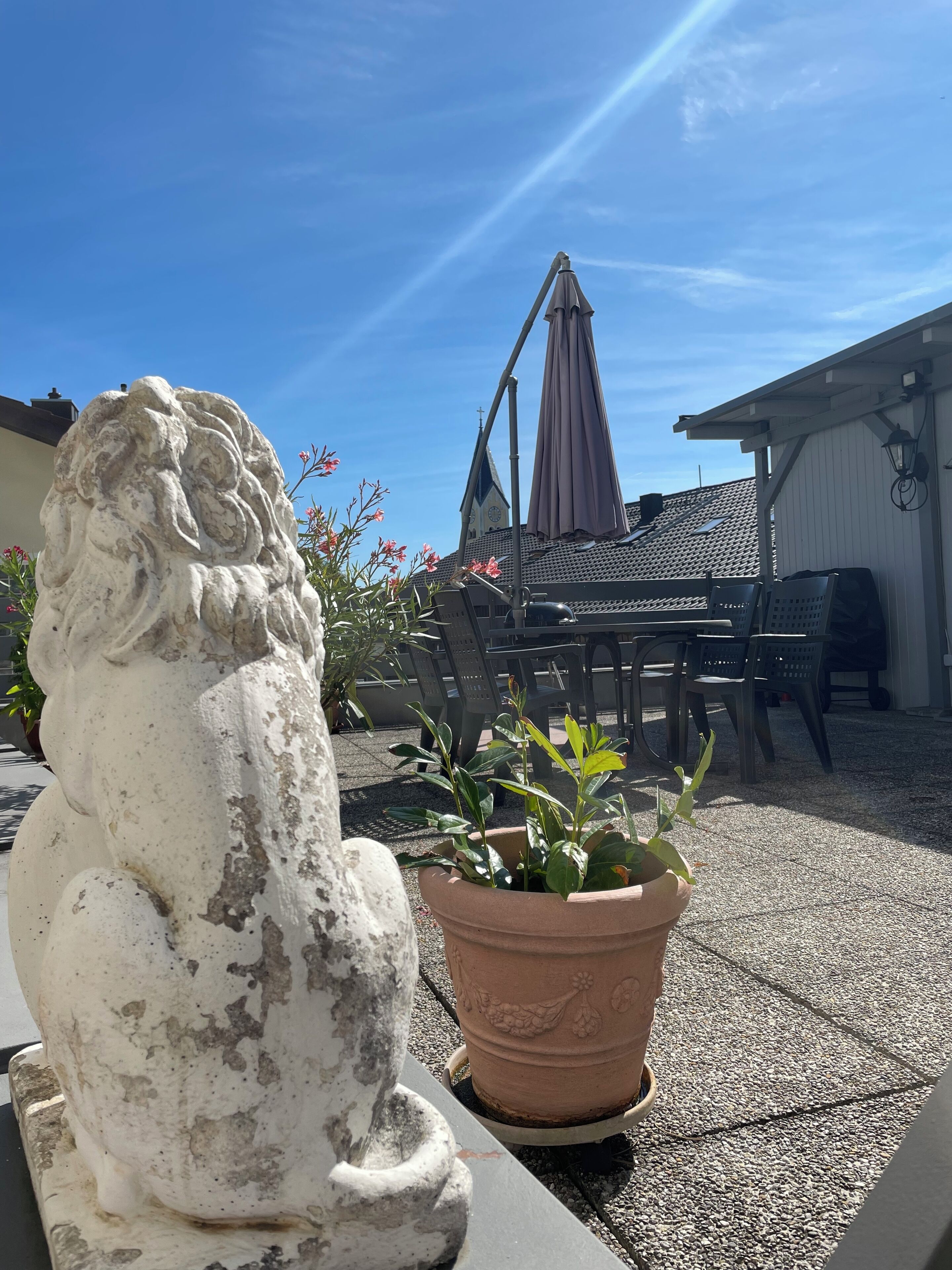 Terrasse der Ferienwohnung