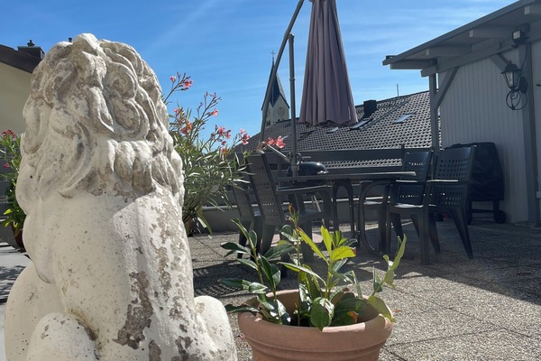Terrasse der Ferienwohnung