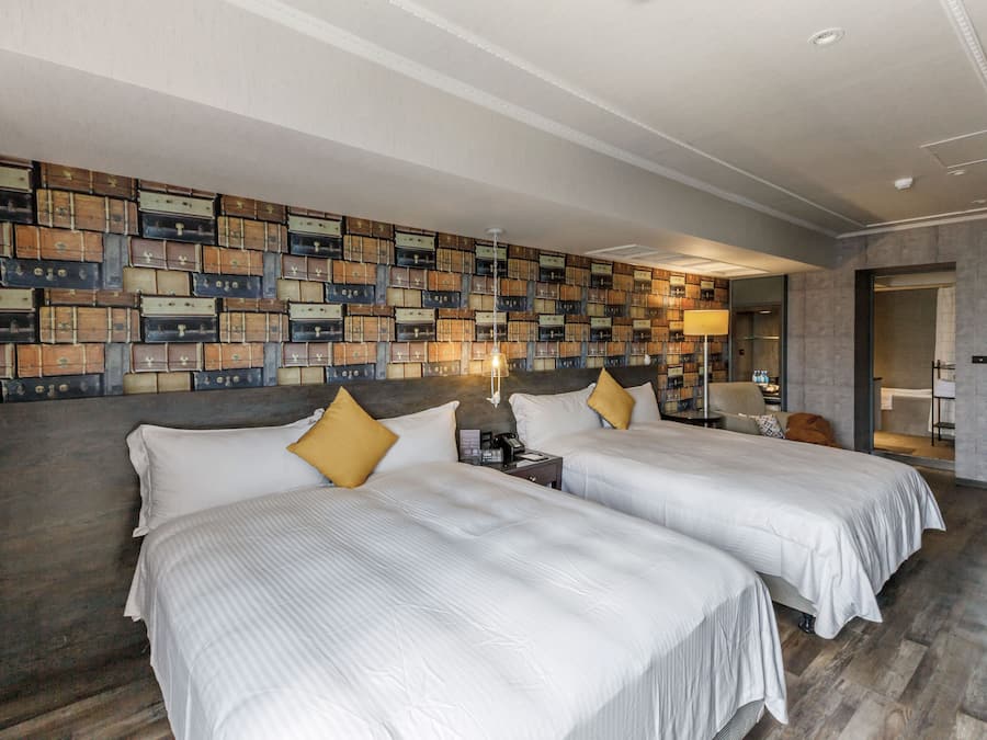 Family Quadruple Room, 2 Double Beds, Non Smoking, City View | Down comforters, desk, laptop workspace, free cribs/infant beds