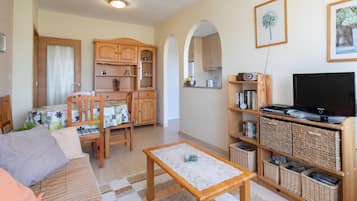 TV, DVD player, stereo