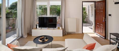 Appartement, 2 chambres, terrasse, rez-de-chaussée | Coin séjour
