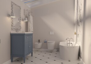 Suite Panoramique | Salle de bain | Articles de toilette gratuits, sĂšche-cheveux, peignoirs, chaussons