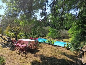Outdoor pool - Gîte 4 people Gard, swimming pool, river and spa Les Fumades (Saint-Julien-de-Cassagnas)