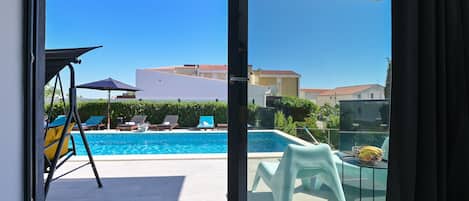 Outdoor pool, a heated pool