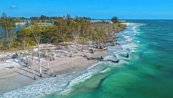 Beach nearby, sun-loungers, beach towels