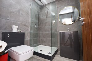 Appartement Ville, 3 chambres | Salle de bain | Douche, douche cascade, articles de toilette (gratuits)