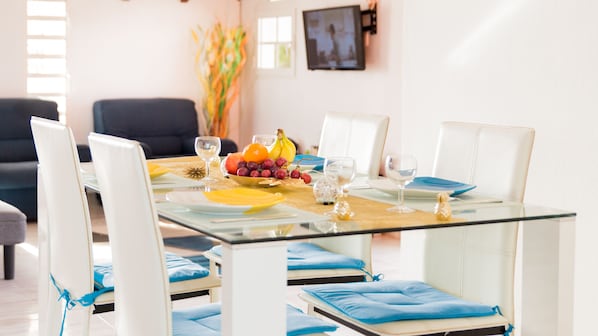 Family Apartment, 2 Bedrooms, Terrace, Garden Area | Living area | 40-cm Smart TV with digital channels, TV, toys