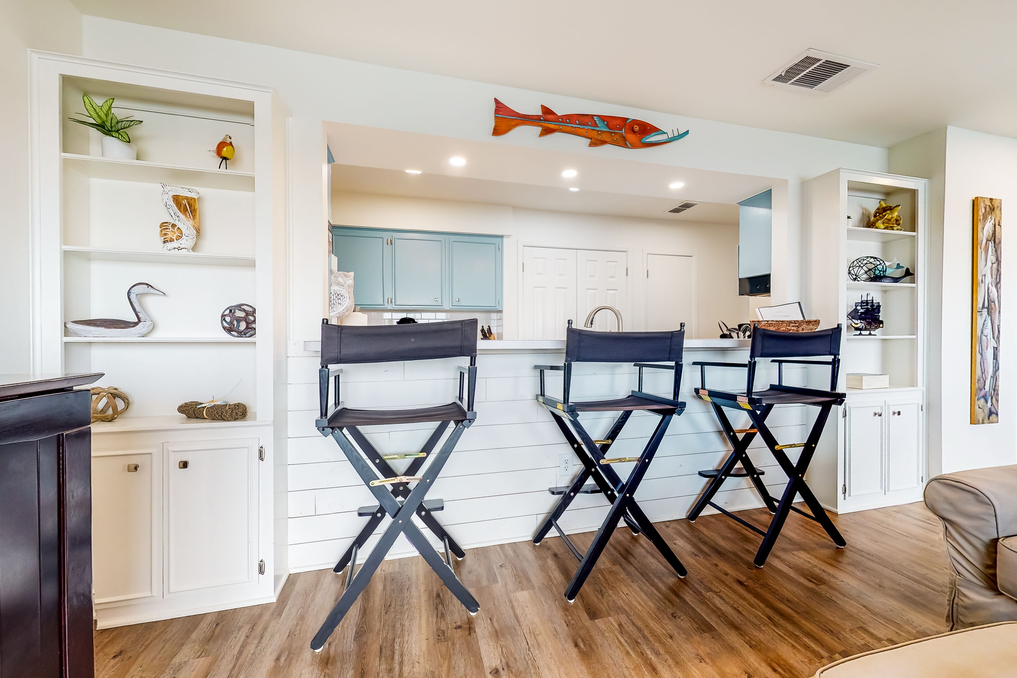 Seascape waterfront villa with shared pool, central AC, WiFi, and balcony