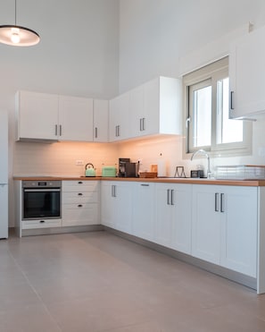 Fridge, oven, stovetop, dishwasher