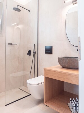 Shower, hair dryer, towels, soap - Stylish 2-bed Private Villa Vrachos with Pool 2 min from beach! (Rhodes)