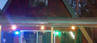 Cool 'A' frame cabin in the ponderosa pines.