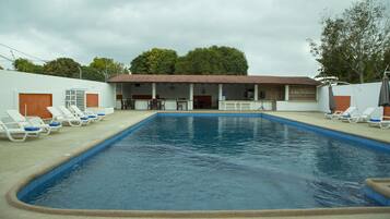 Outdoor pool, open 7:30 AM to 8:00 PM, free cabanas, sun loungers