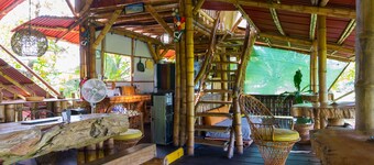 Bamboo Beach House Steps away from secluded beach