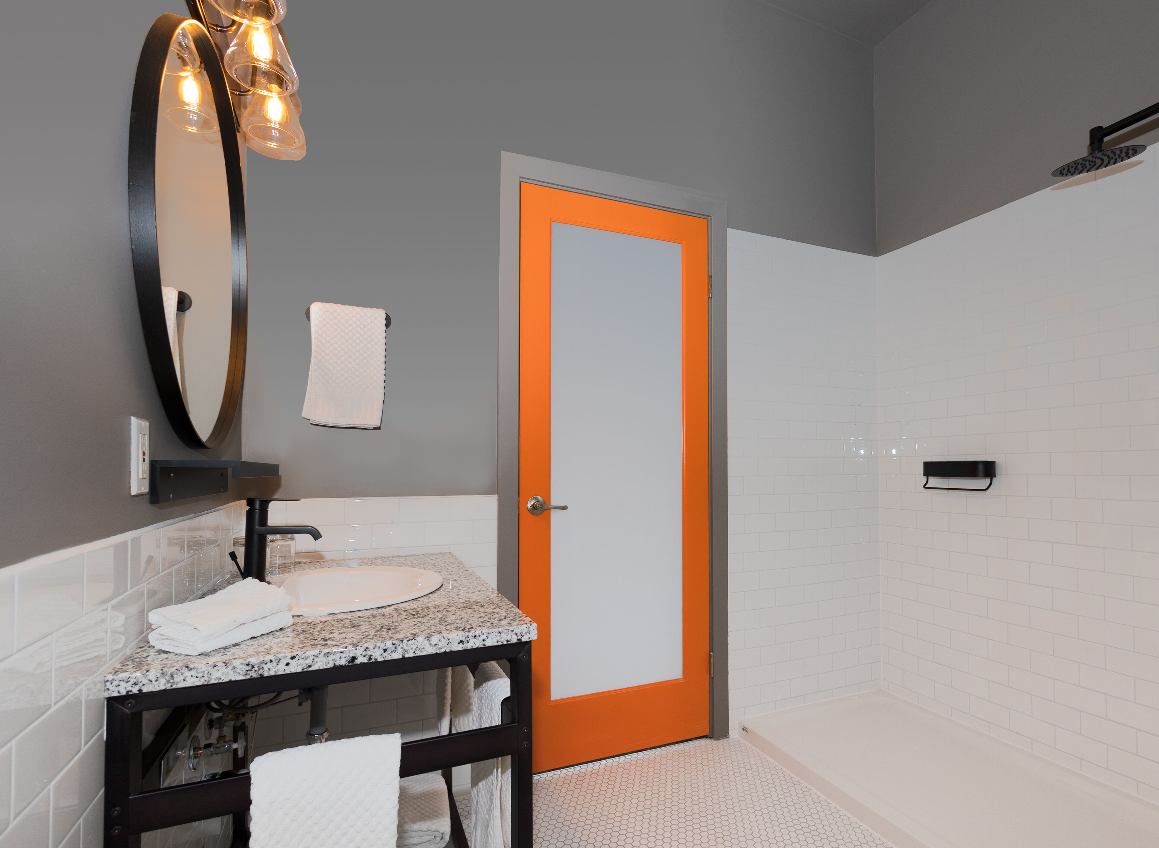 standard room, 1 king bed | bathroom | designer toiletries, hair dryer, dressing gowns, towels