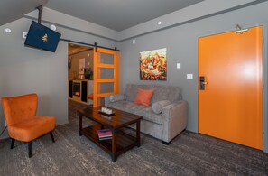 Premier Studio Suite, 1 King Bed with Sofa bed, Bathtub | Living area - The Larix Hotel (Kimberley)
