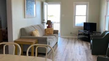 Een flatscreentelevisie