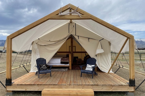 Premier Tent, 1 Bedroom, Non Smoking, Mountain View | Egyptian cotton sheets, premium bedding, down comforters, pillowtop beds