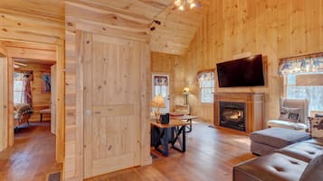 TV connectée, cheminée, jeux vidéo