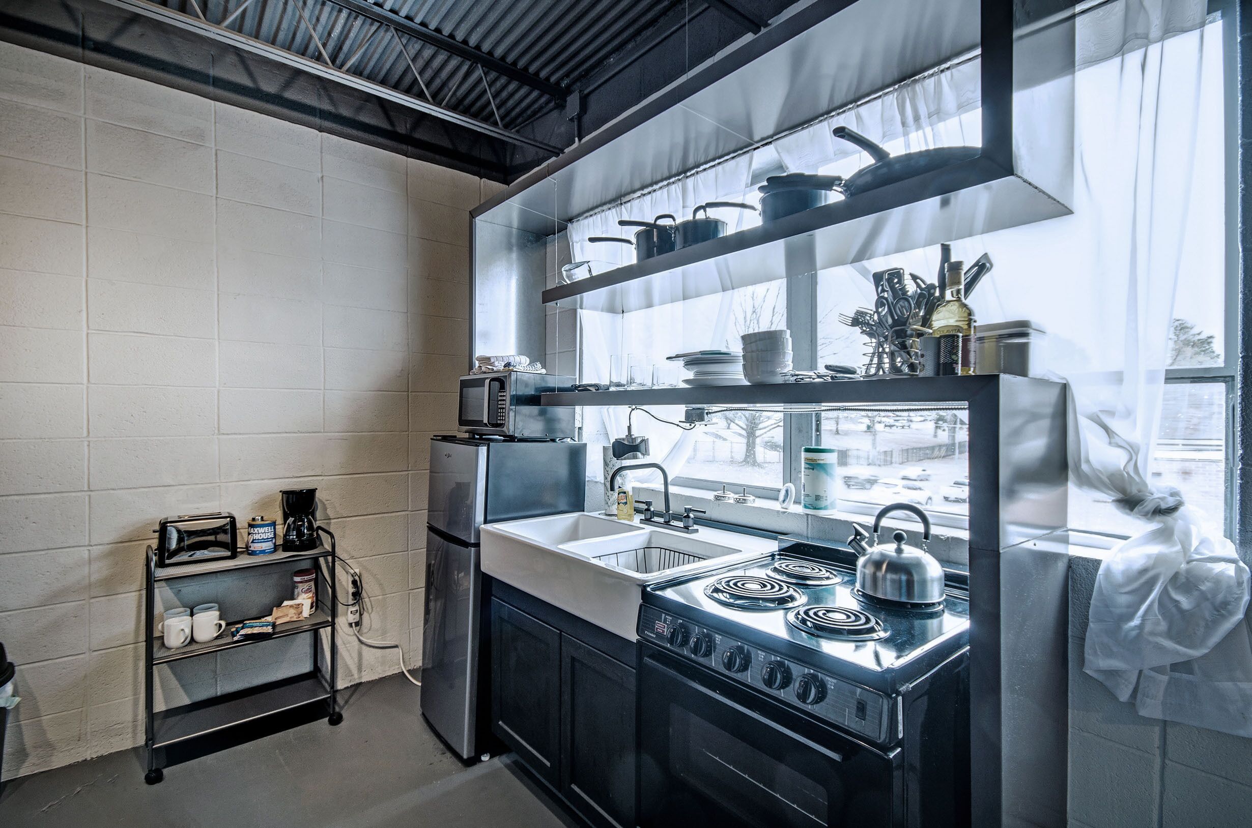 Industrial Apartment Above Coffee Shop