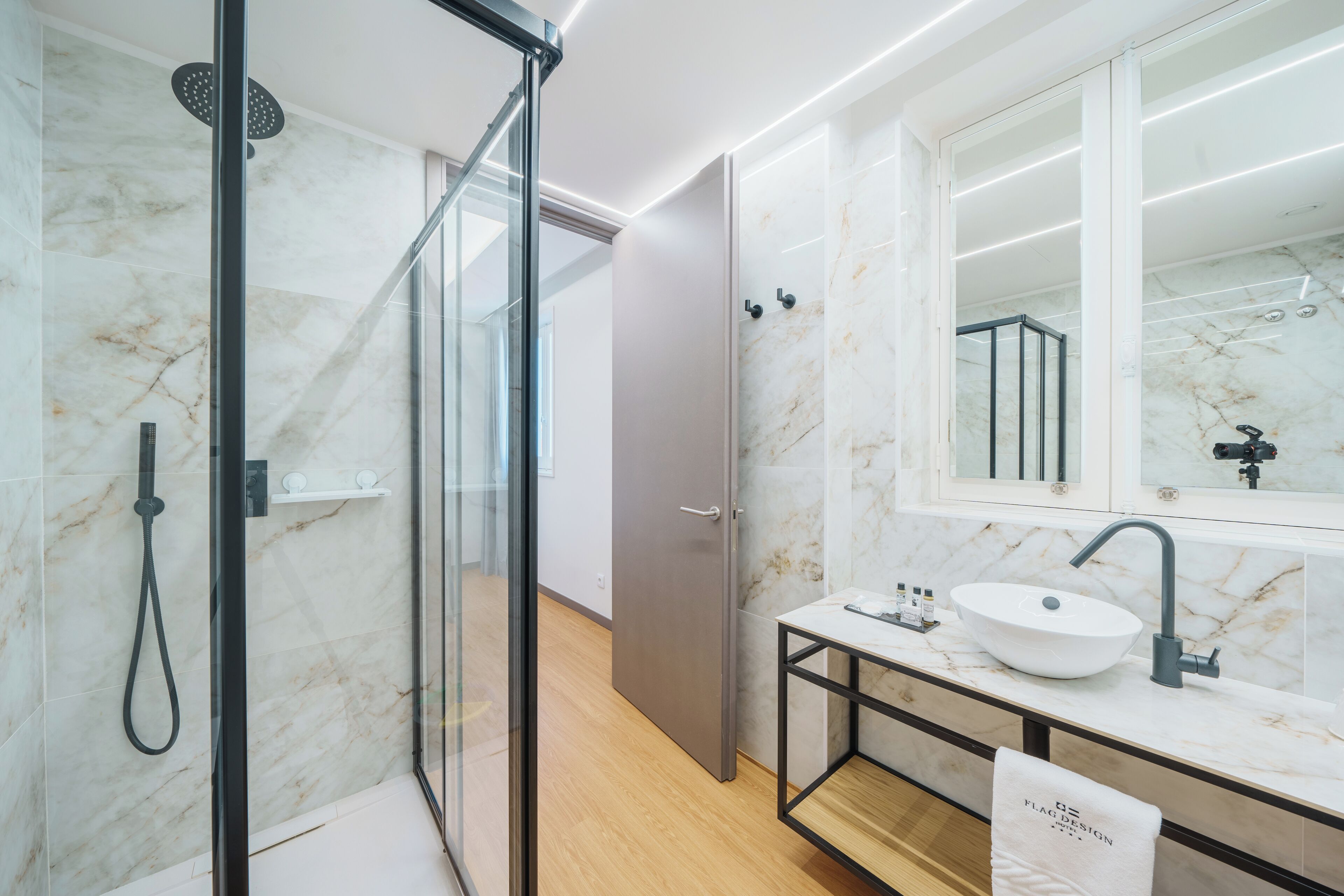 standard double or twin room | bathroom | hair dryer, towels