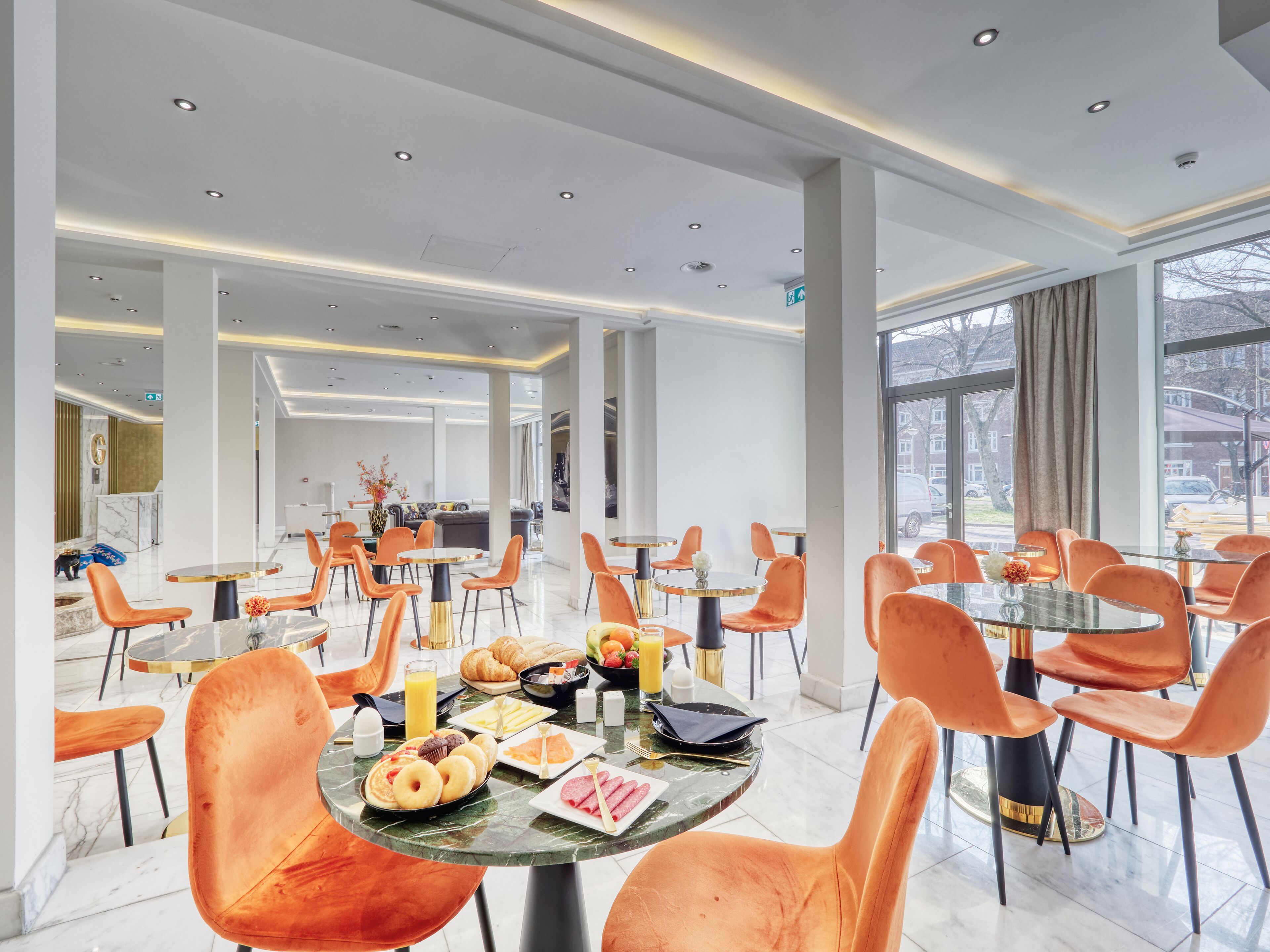 Daily buffet breakfast (EUR 23.50 per person)