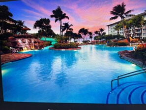 Piscina all'aperto, una piscina riscaldata